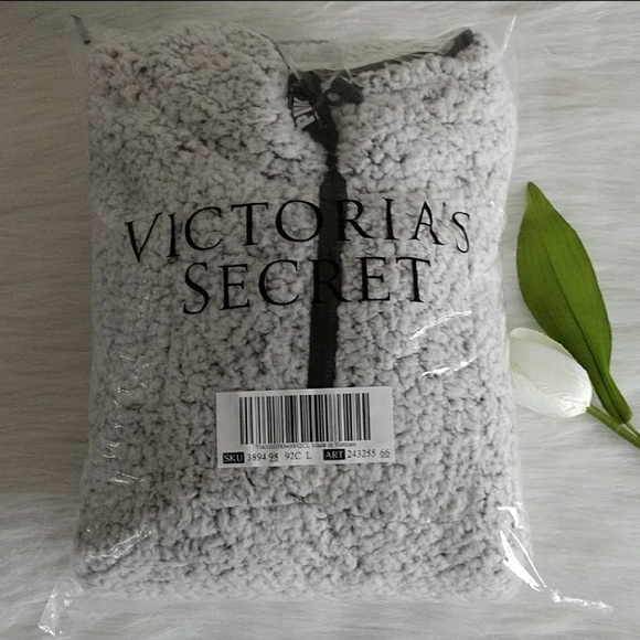 LAST ONE🌺Size L🌺 PINK VS SHERPA QUARTER ZIP - Picture 6 of 7